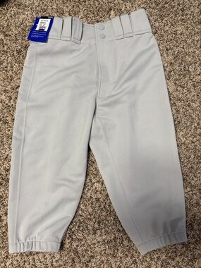 Mizuno Light Gray Boys Baseball Pants (knickers) Extra Small